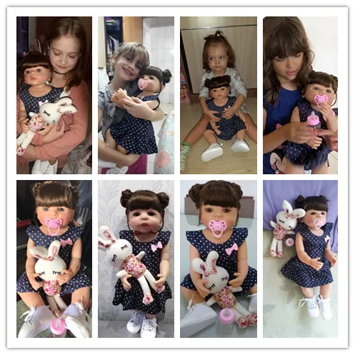 55 см полностью силиконовый виниловый корпус Reborn Girl Lifelike Baby Doll новорожденная принцесса Малыш игрушка Bonecas водонепроницаемый подарок на день рождения
