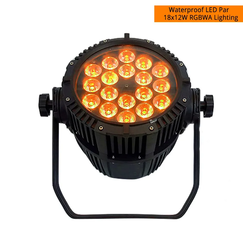 Водонепроницаемый светодиодный Par 18x18 Вт RGBWA+ UV DMX512 открытый IP65 Светодиодный DMX сценический эффект освещения мастер-раб для дискотеки DJ музыка вечерние клуб - Цвет: Waterproof Par 4in1