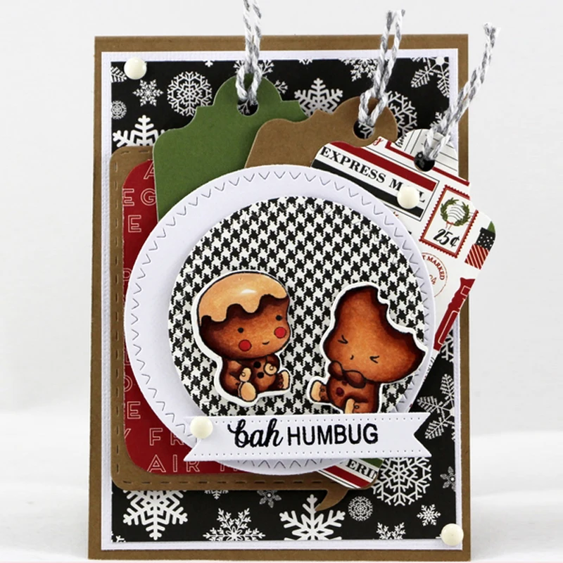 Новый праздник GingerSnaps прозрачный силиконовый штамп/печать для DIY