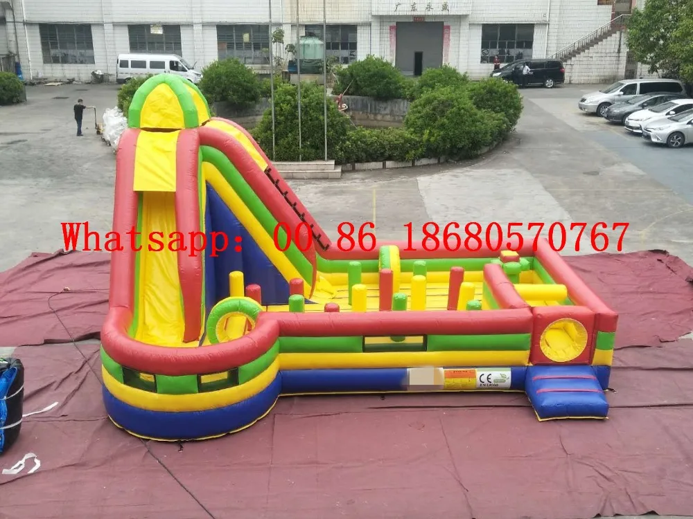 

(China Guangzhou) Factory direct inflatable slide / castle / trampoline / pool slide / Inflatable Obstacle course YLY-040