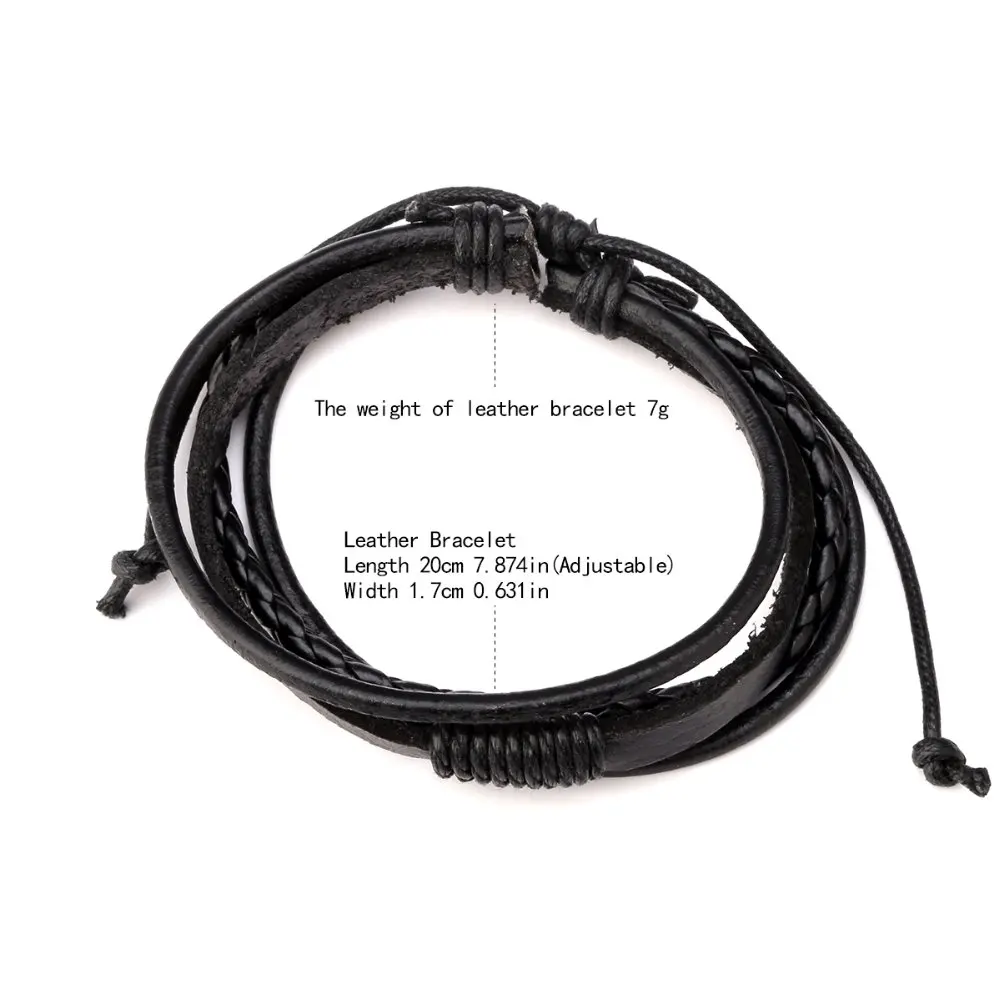 Высокое качество Для женщин мужчин ручной работы Кожаные браслеты Хип хоп
