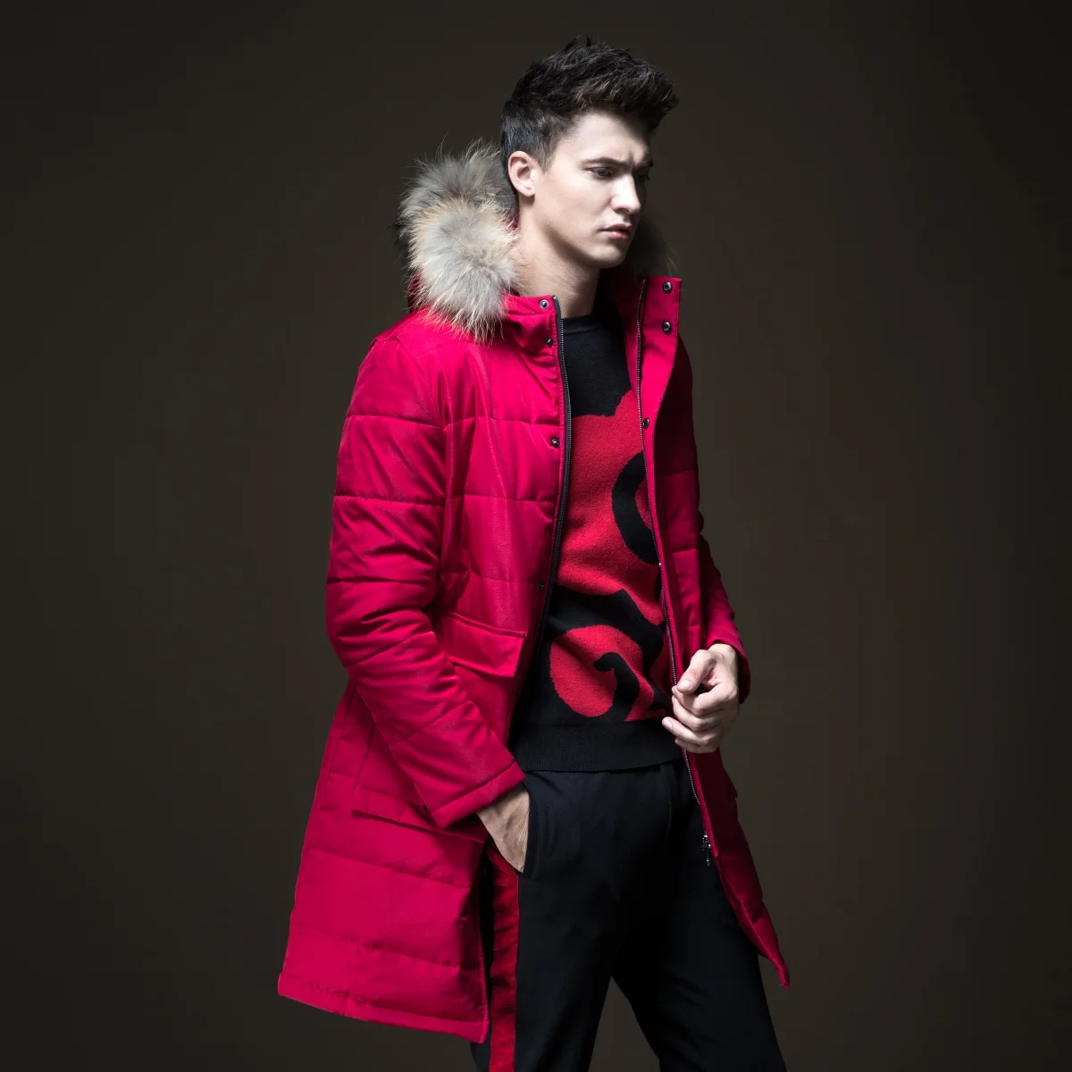 

Winter Jackets Mens Jackets Real Solid Casacos Pinli Pin Li New Autumn Men's Suit Dress Pure Color Long Hat Coat B183505429