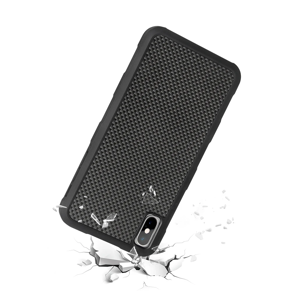 

2019 New Case For iPhone X XS XR XS MAX Back Cover 3D Textured Carbon Fiber Case - 360 Degree full Protection Shockproof Case
