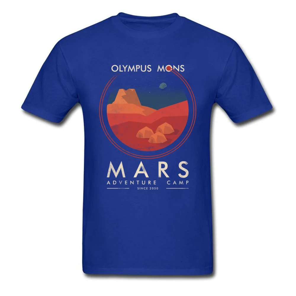 Olympus Mons Occupy Mars Adventure SpaceX футболка вулканическая планета скалы Мужская футболка Назад в будущее галактика футболка отличная - Цвет: Синий