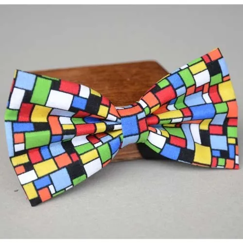 Красочные мозаичные галстуки бабочки для мальчиков мужчин женские