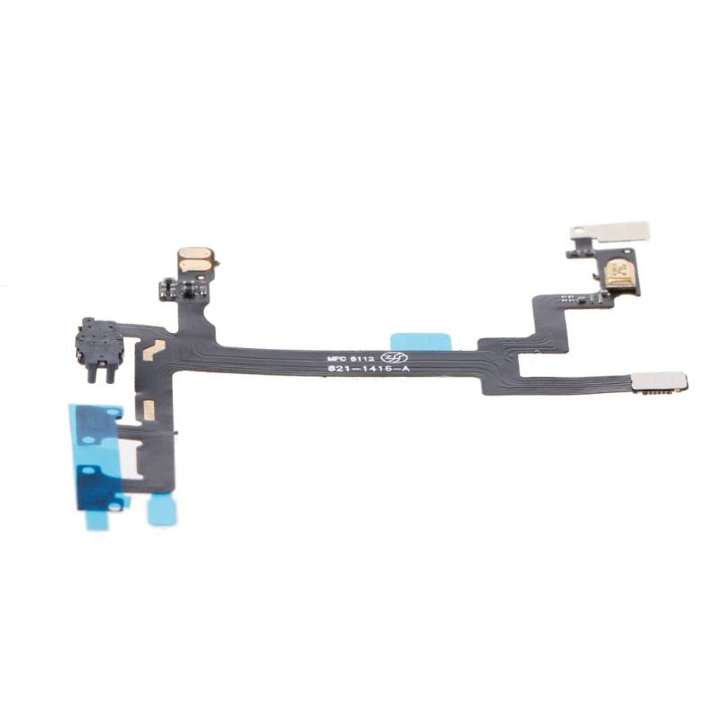 Free shipping Phone Power Button On Off Mute Volume Switch Connector Flex Cable For iPhone 5|Шлейфы для мобильных