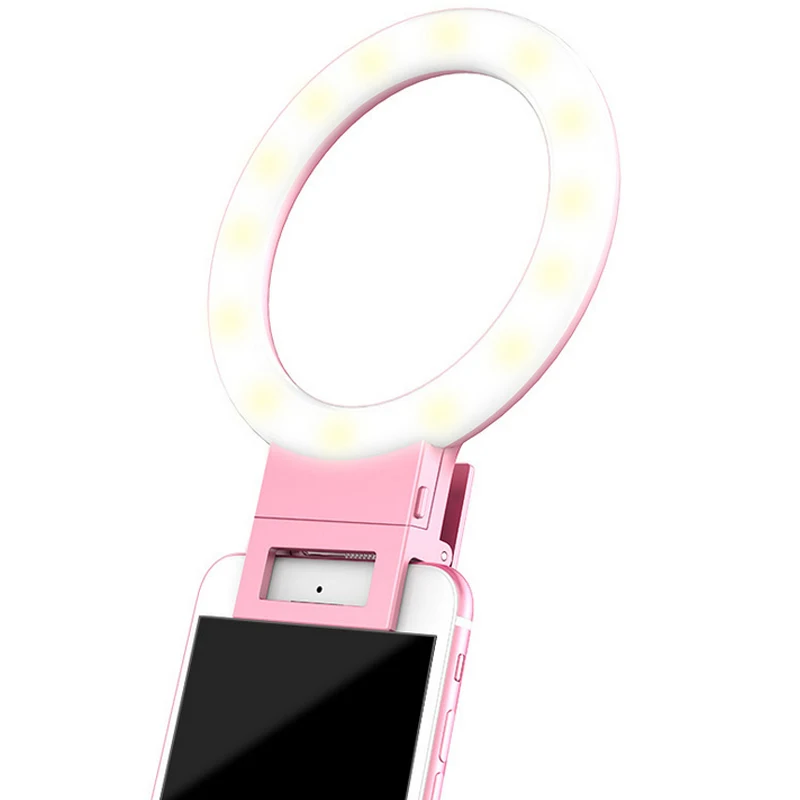 USB зарядка LED Selfie кольцо свет для iPhone X 8 7 Xs телефон дополнительное освещение
