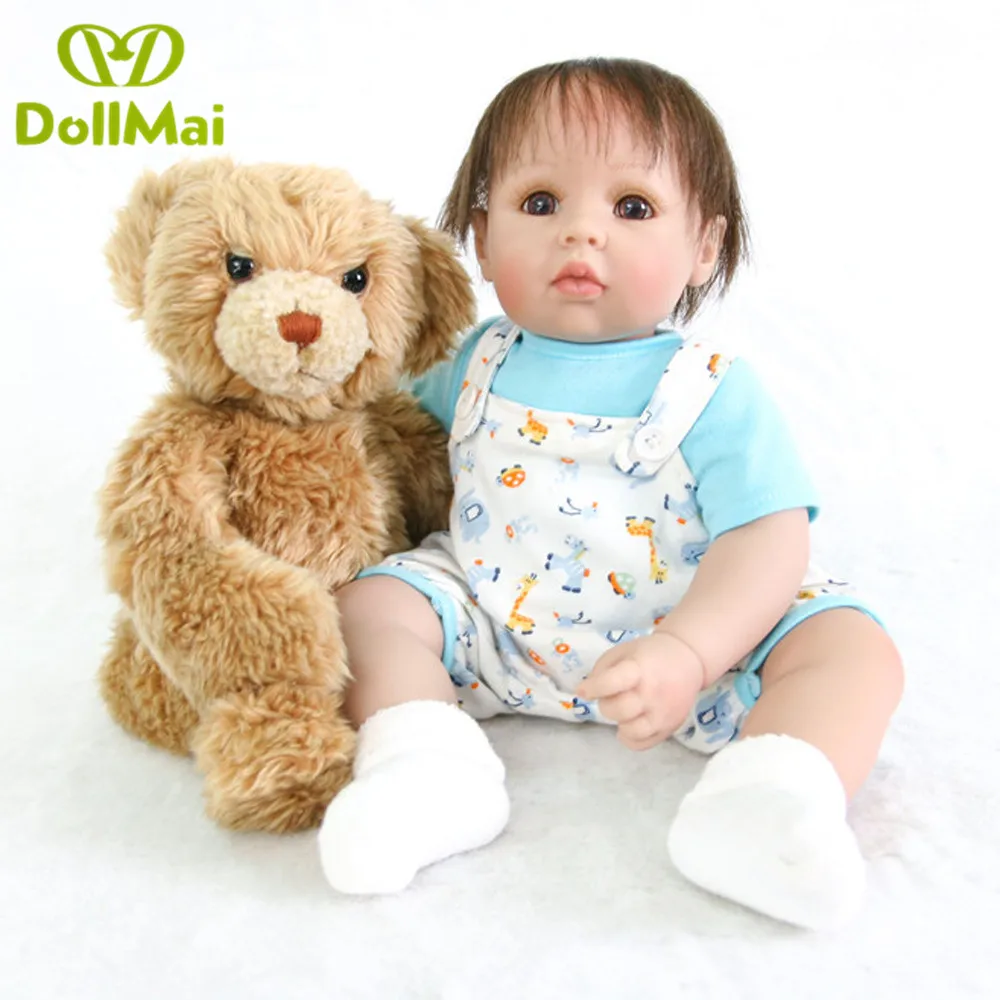 50 см Силиконовые Винил Reborn Baby Doll 20 дюймов для принцесс малышей живой Bebe подарков
