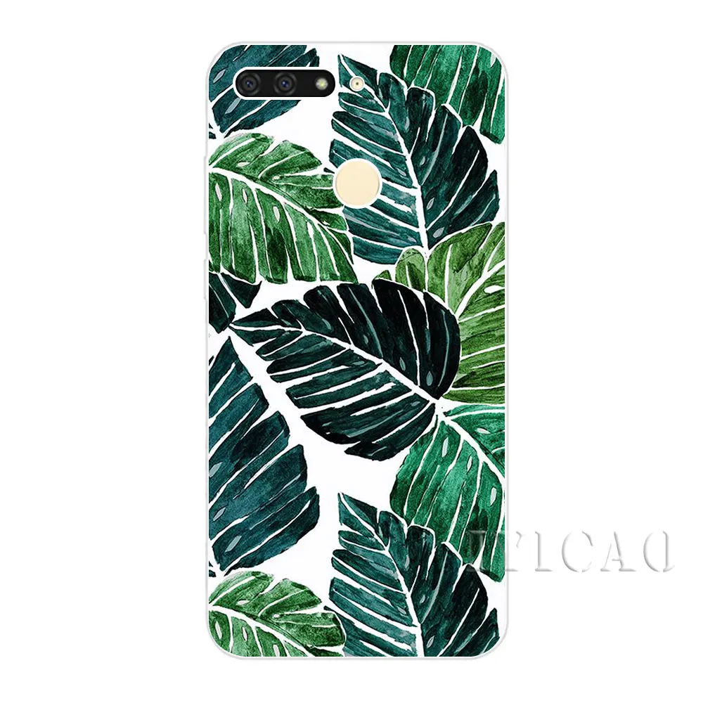 IYICAO листьев растений футляр для huawei Y5 Y6 Y7 2017 Prime 2018 Y9 2019 крышка | Мобильные телефоны