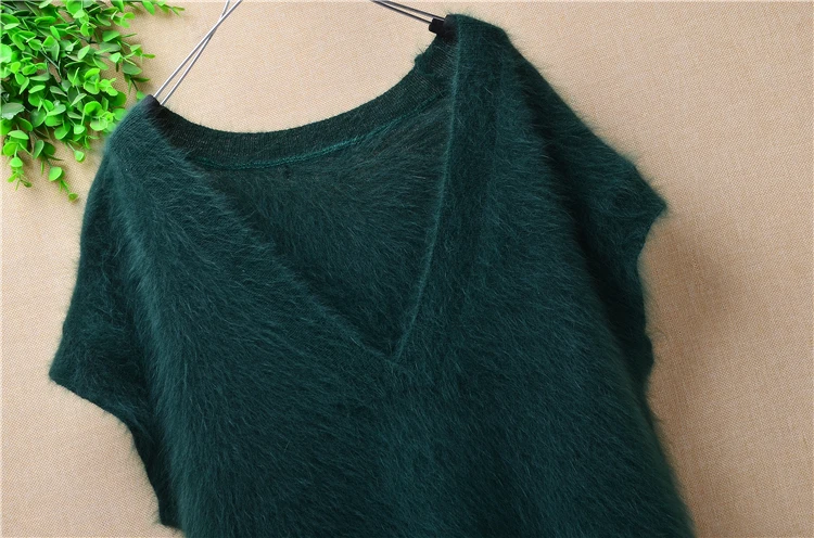 Элегантный женский пуловер средней длины зимний тонкий плюшевый свитер из