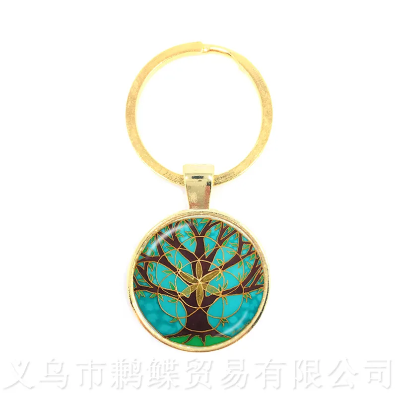 Дерево брелок жизнь фотографии птиц бижутерия со стеклянными кабошонами