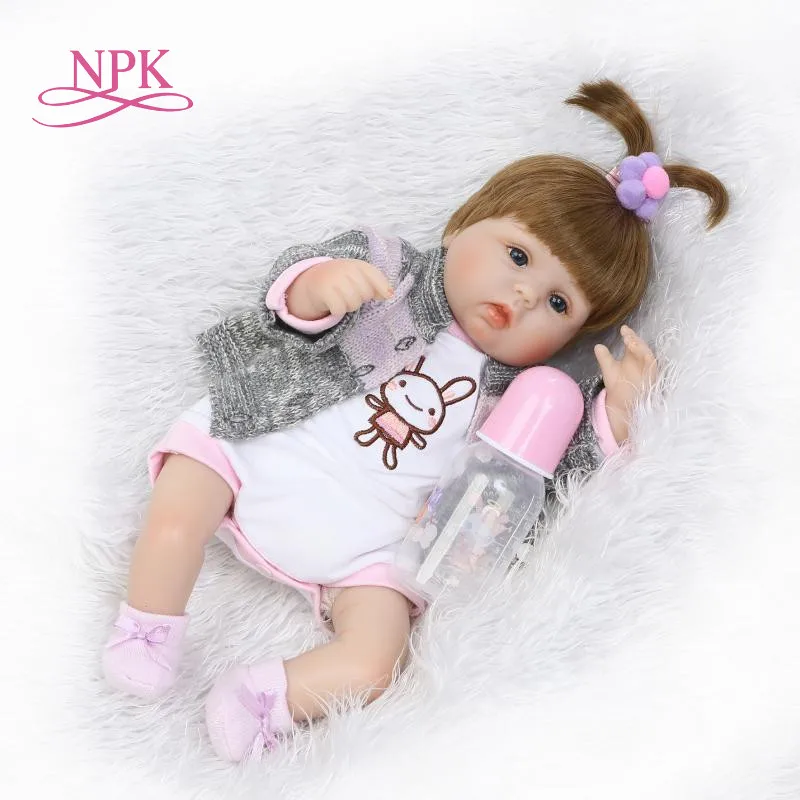 NPK 42 см силиконовые куклы для новорожденных игрушки реалистичные маленьких