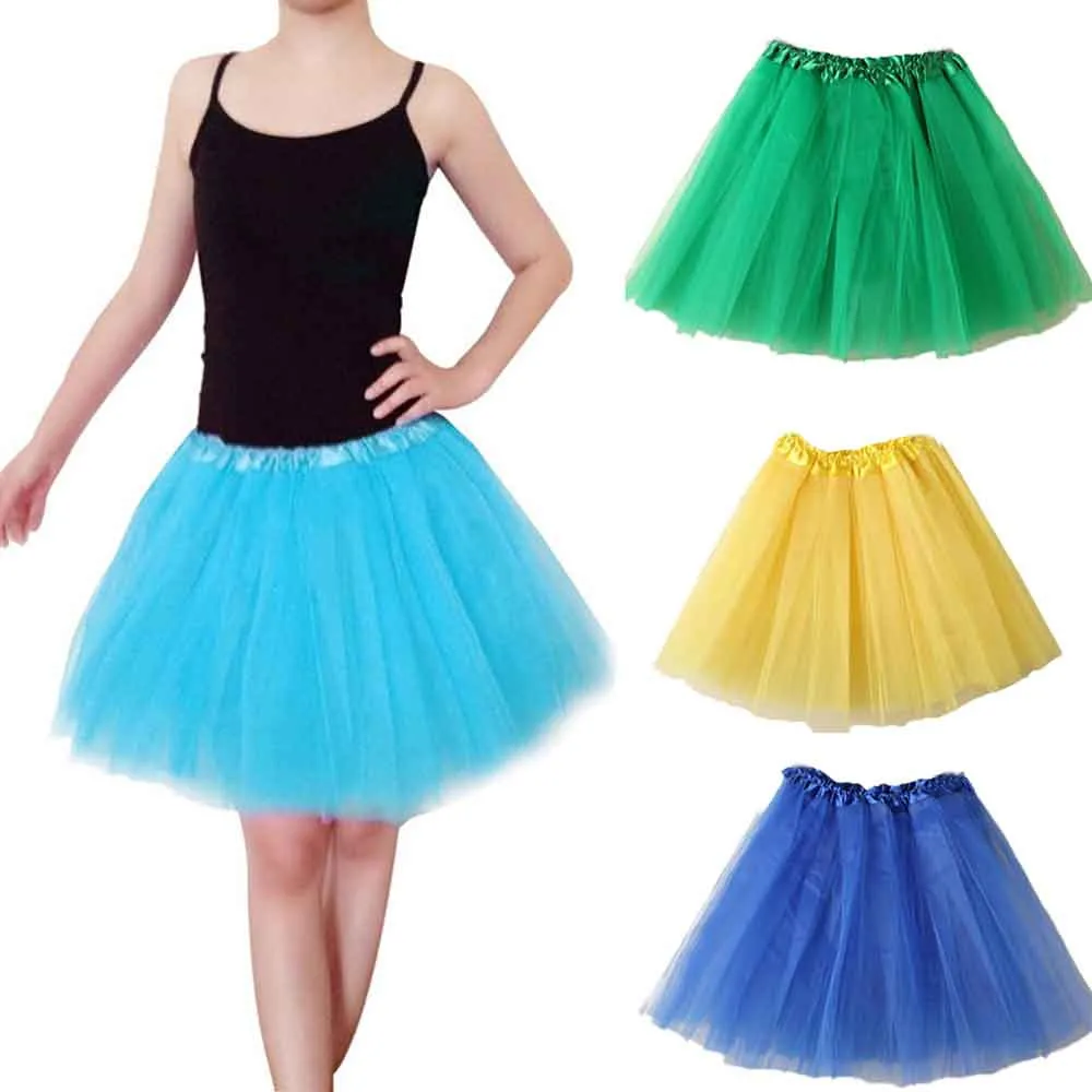 

Faldas Mujer Moda 2019 Summer hot and popular skirts women's mesh material ballet skirt layered organza lace mini skirt saia 50*