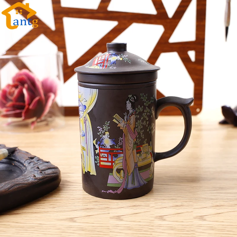 Чайная чашка исинь китайская 300 мл чайный горшок с фильтром и заварочником из