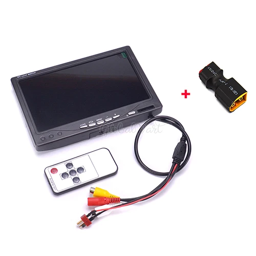Only 7 inch Monitor FPV 7 дюймов " монитор lcd TFT 1024x600 монитор ips экран без синего FPV дисплей фотография солнцезащитный козырек для наземной станции - Цвет: Only 7 inch Monitor