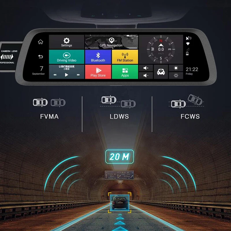 10 дюймов 4G Специальный автомобильный Android DVR камера gps FHD 1080 P Даш-камера навигация ADAS видео рекордер двойной объектив зеркало кронштейн