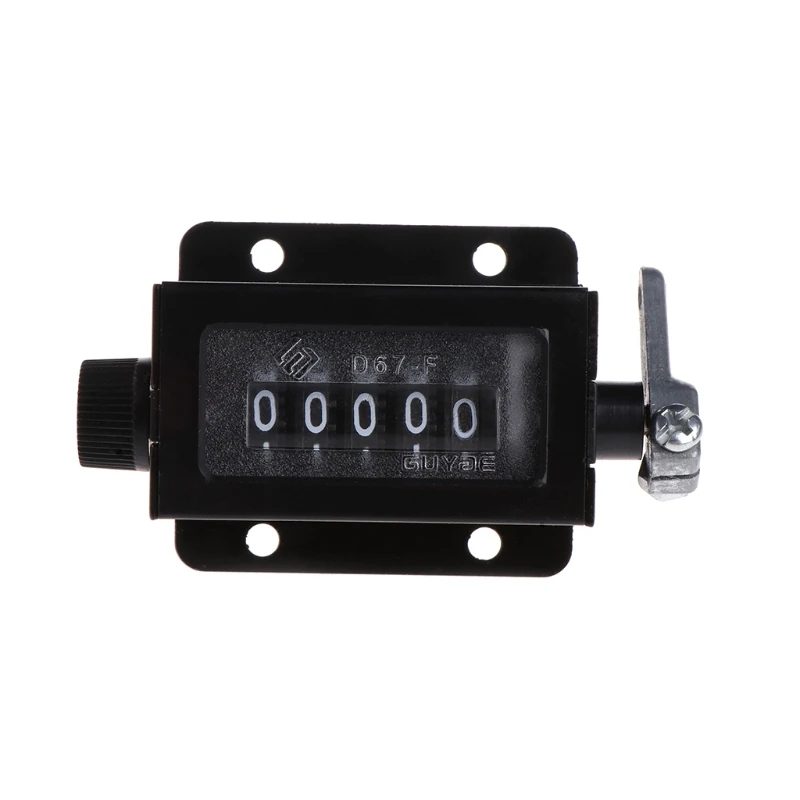 D67 F 5 цифр механический Pull счетчик хода черный корпус сбрасываемый|stroke counter|counter