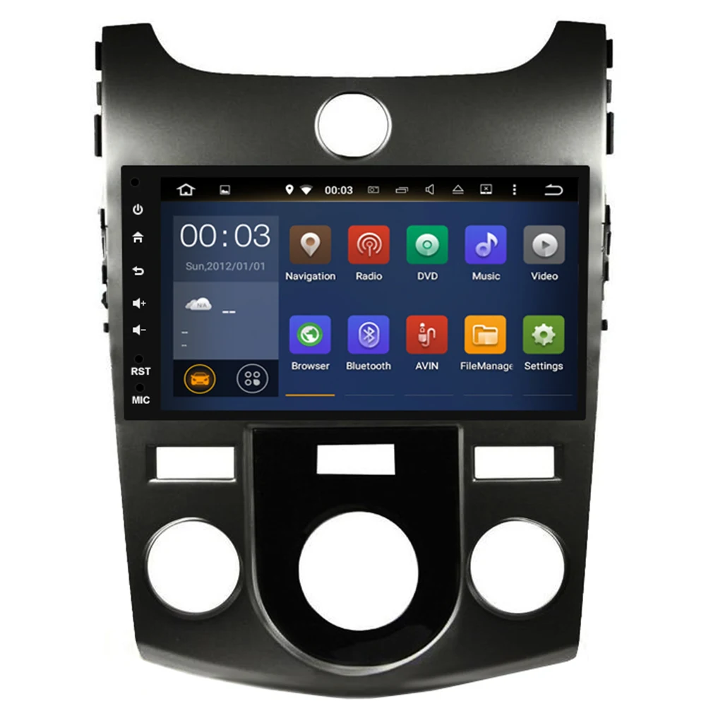 9 дюймов Android 2.5D автомобильный DVD GPS для KIA Forte Cerato 2008 2019 Радио навигация головное