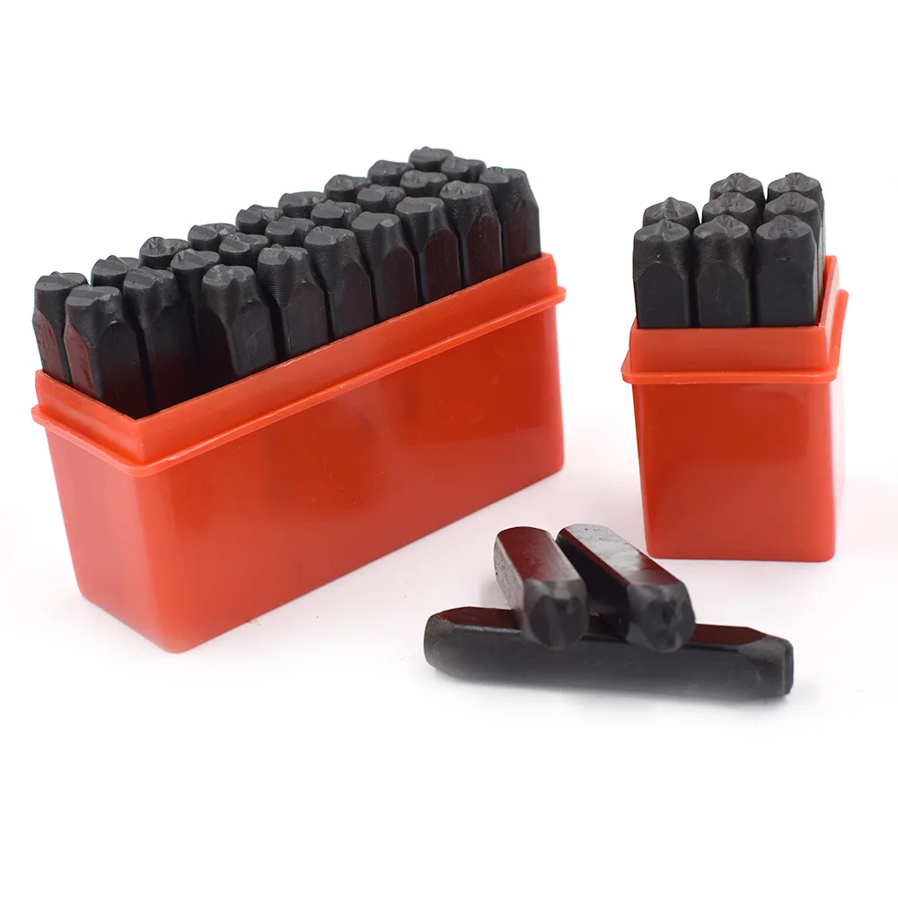 

8mm New Stamps Letters Alphabet Numbers Punch Set Wood Leather Steel Punch Tool Leather Craft Stamp Durable Quality