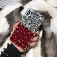lamadiaa bling different color rhinestone crystal diamond soft back phone case cover for iphone11 12 13 pro xs max 7 8 6 6s plus
