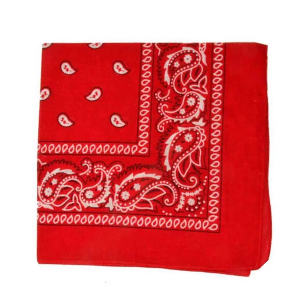 Red Summer Bandana Paisley Headwear Biker Cover Scarf Cotton Square Kerchief | New