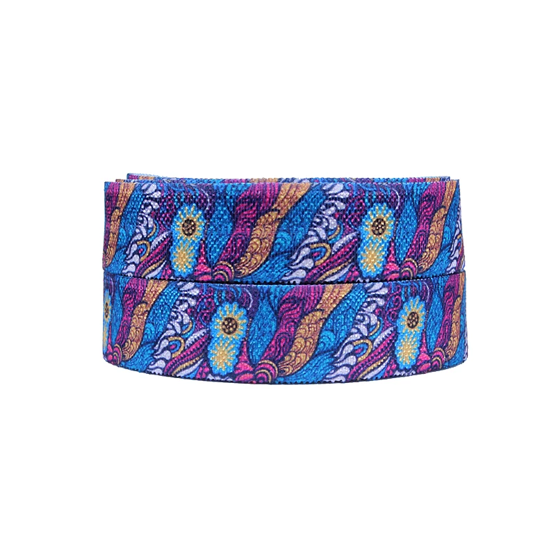 

Wholesale heat transfer floral foe ribbon, 50 yards 5/8" flower patterns foe fold over elastic