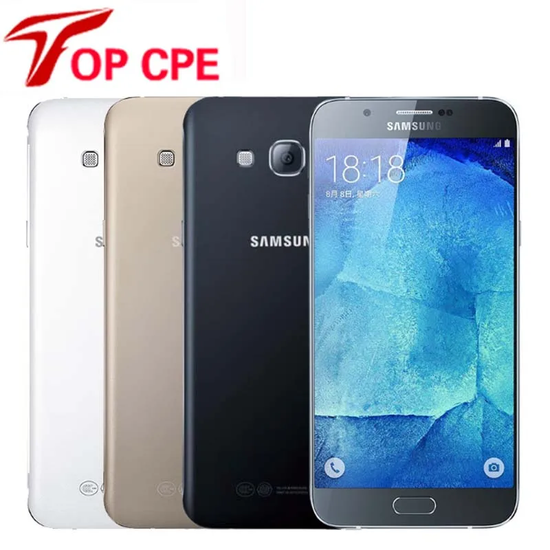 Разблокированный samsung Galaxy A8 A8000 5,7 ''Восьмиядерный 16,0 Мп камера Android 5,1 2 Гб ОЗУ 16 Гб ПЗУ 1080P wifi gps мобильный телефон