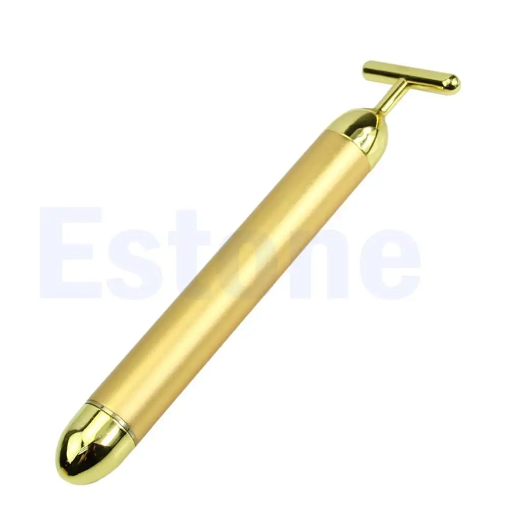 24k золотой массажер для лица вибромассажер лицевой валик красоты палка подтяжка