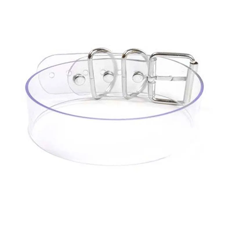 100% ручная Пряжка колье золотой ремень Воротник ПВХ простой винил веганская кожа