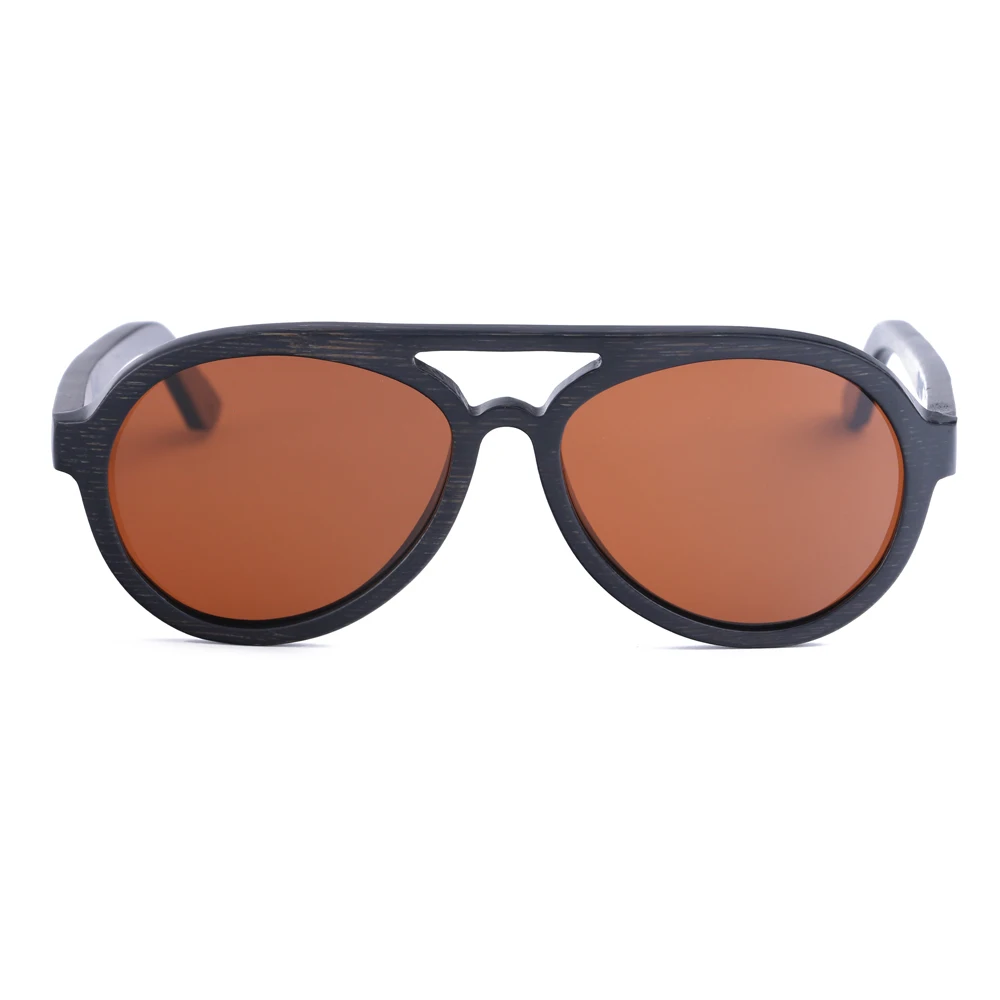 brown lense BerWer Новинка солнцезащитные очки черный бамбук поляризованные ручной работы бамбуковые wo мужские солнцезащитные очки мужские Gafas Oculos De Sol - Цвет линз: brown lense