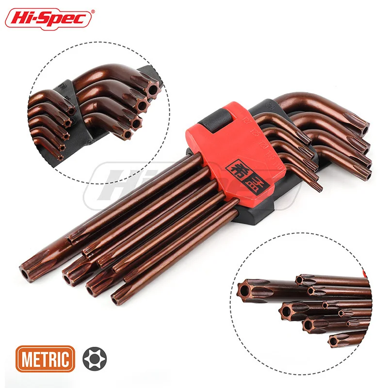 Hi Spec Prefessional 9pc торкс шестигранный ключ метрический S2 длинные средние