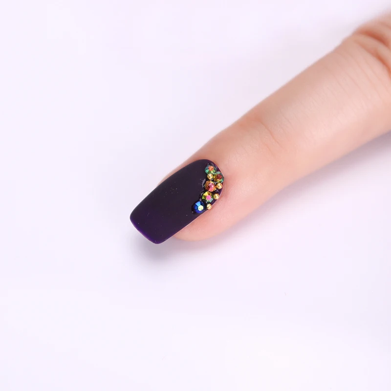 BORN PRETTY хамелеон Стразы для ногтей 2 мм Красочные черные плоские мини 3D DIY Дизайн