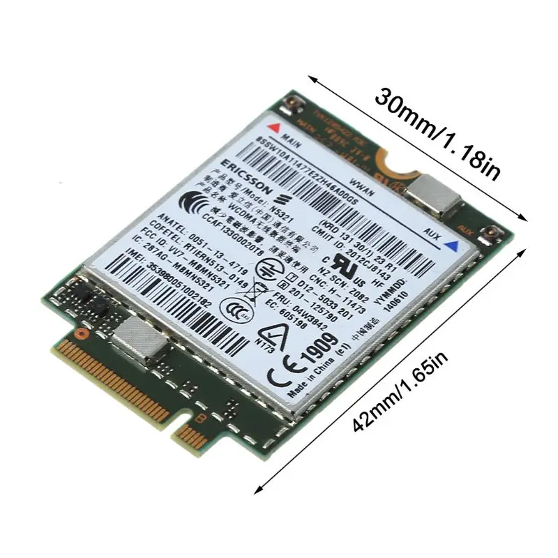 N5321 N5321GW 04W3842 NGFF M.2 карта адаптера WWAN 3G модуль для Thinkpad EDGE E431 E440 E531 L440 L450 S540 T440 T450 T540