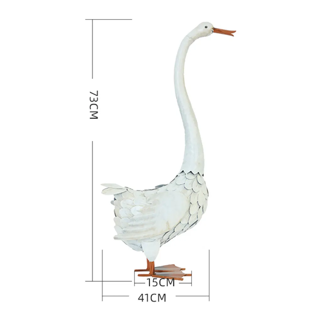 Swan style 1 Металлические милые украшения для лужайки в виде лебедя, украшения для двора, рождественские украшения для сада, садовые украшения, скульптура для сада на открытом воздухе - Цвет: Swan style 1