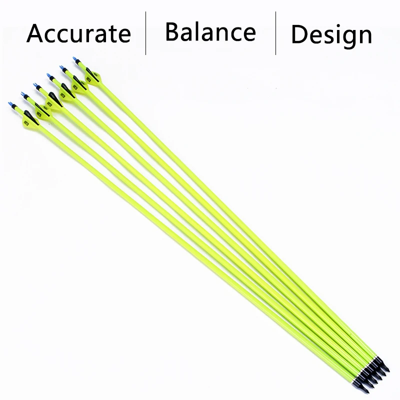 Блочного лука охота стрельба из 12 шт. желтый вал углерода болты стрелка со