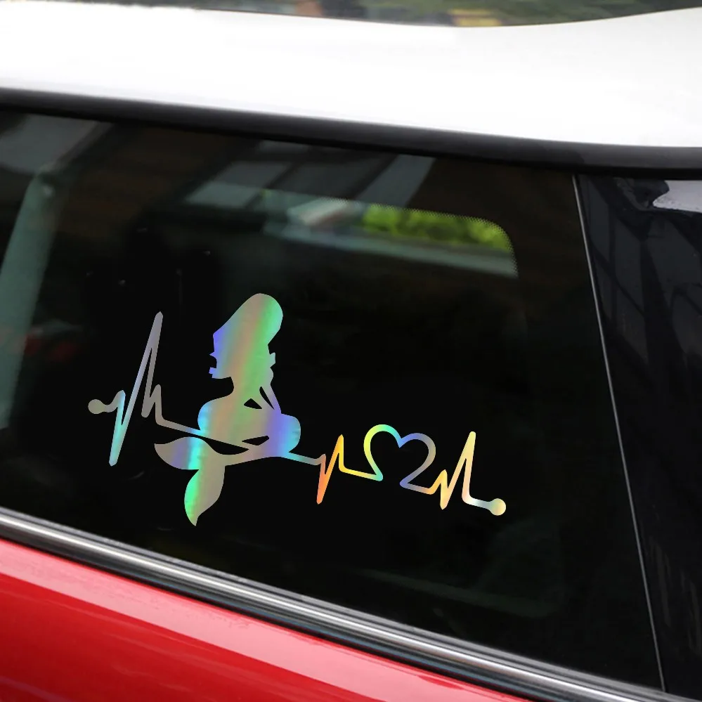 Русалочка сердцебиение Lifeline автомобильные наклейки и забавный автомобильный