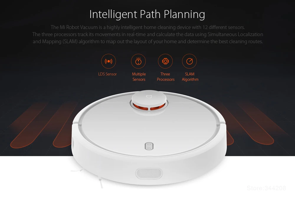 XIAOMI MIJIA MI робот-пылесос для домашнего фильтра стерилизация пыли 1800PA автоматическое подметание умный планируемый wifi приложение дистанционное управление