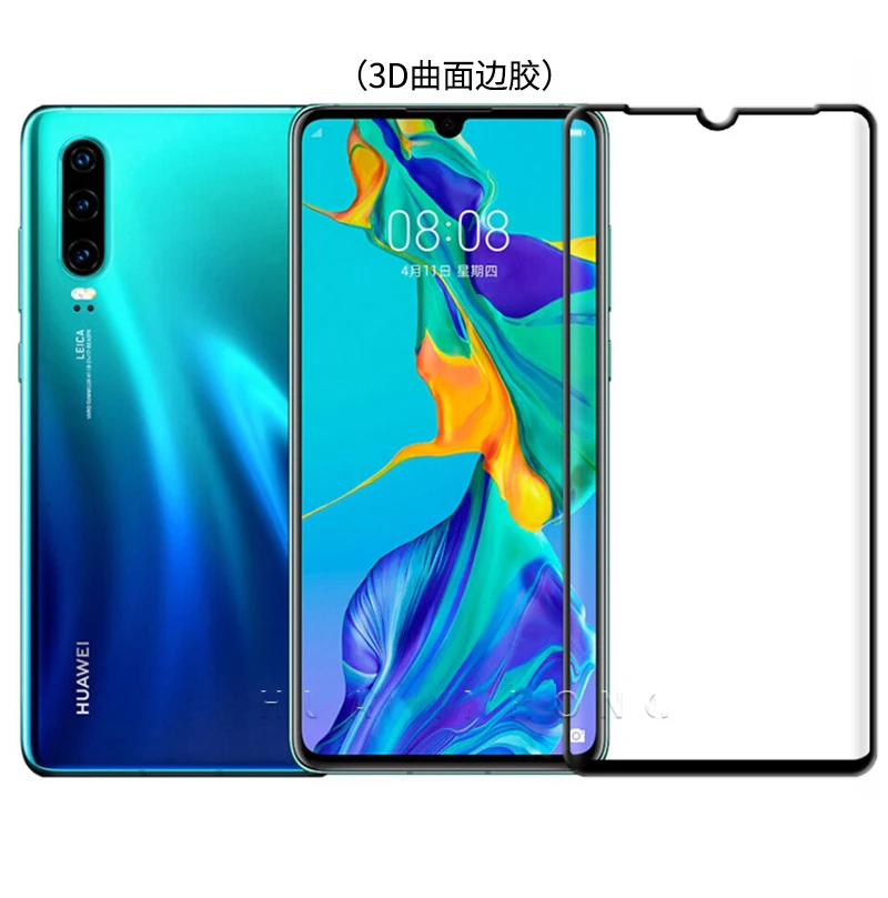 Защитное стекло закаленное 9H 3D для Huawei P30 Pro Lite P30pro P30lite|Защитные стёкла и плёнки