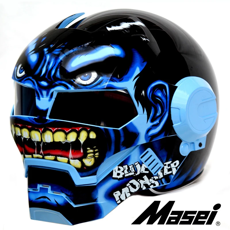 MASEI 610 IRONMAN moto rcycle шлем Специальная тема мото полушлем персональный открытый