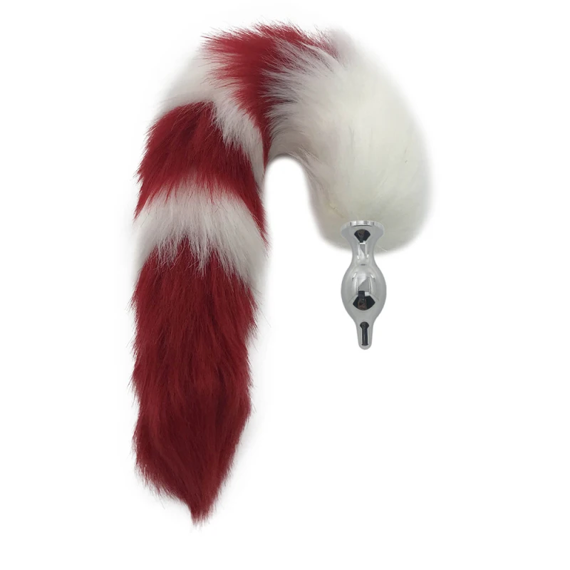 Анальная пробка с лисьим хвостом металлический анус вставка для начала работы