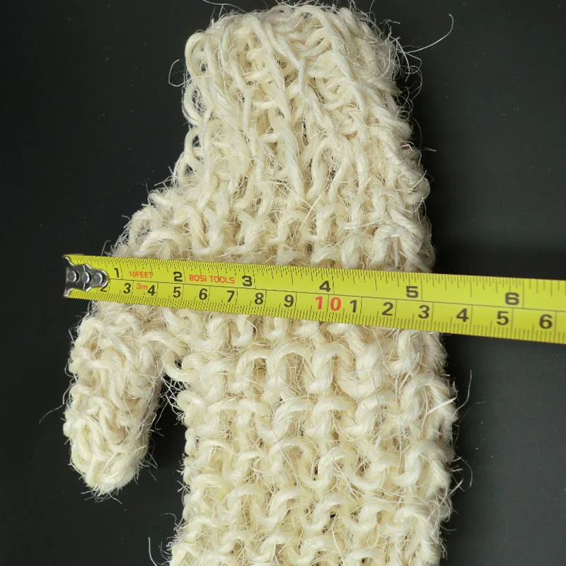 Сизалевая перчатка для ванны 2 шт. губка спа луфа щетка массажер сауны коня