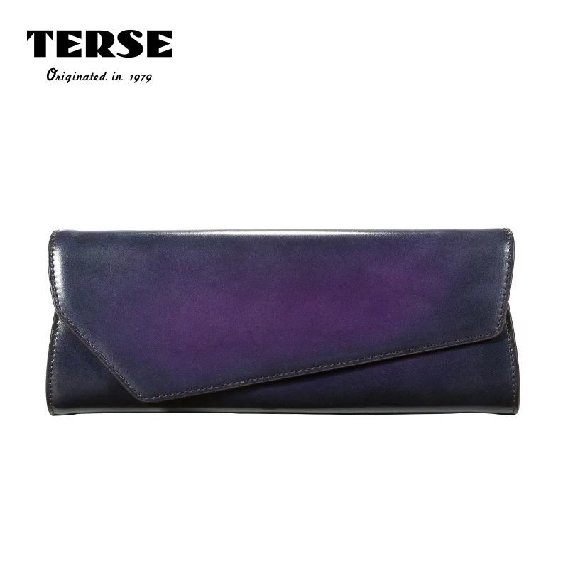 TERSE новый женский кошелек итальянский Длинный кошелек-конверт из натуральной