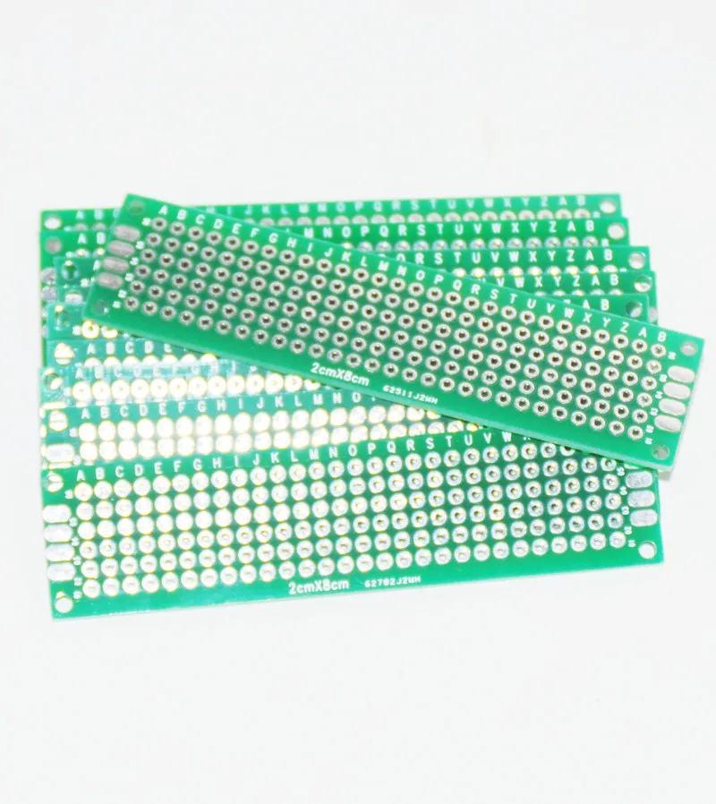 10 шт. PCB прототип печатной платы печатная плата Цена Универсальный Stripboard прототип Veroboard 2X8 двусторонняя