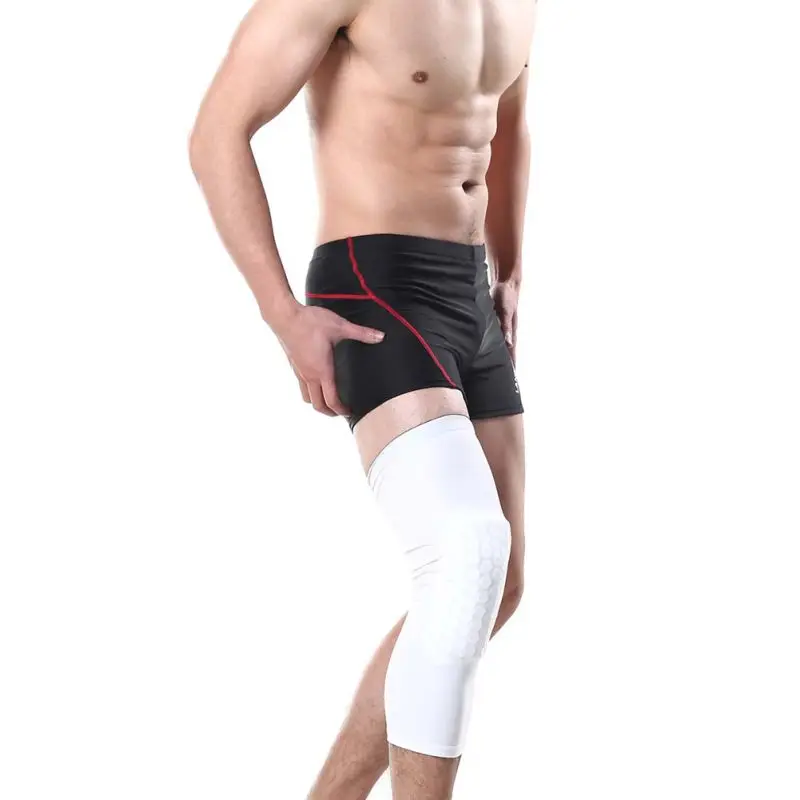 

Sports Kneepad Breathable Men Sports Honeycomb Long Knee Support Pad Protector Sport Basketball Leg Sleeve Kneepad