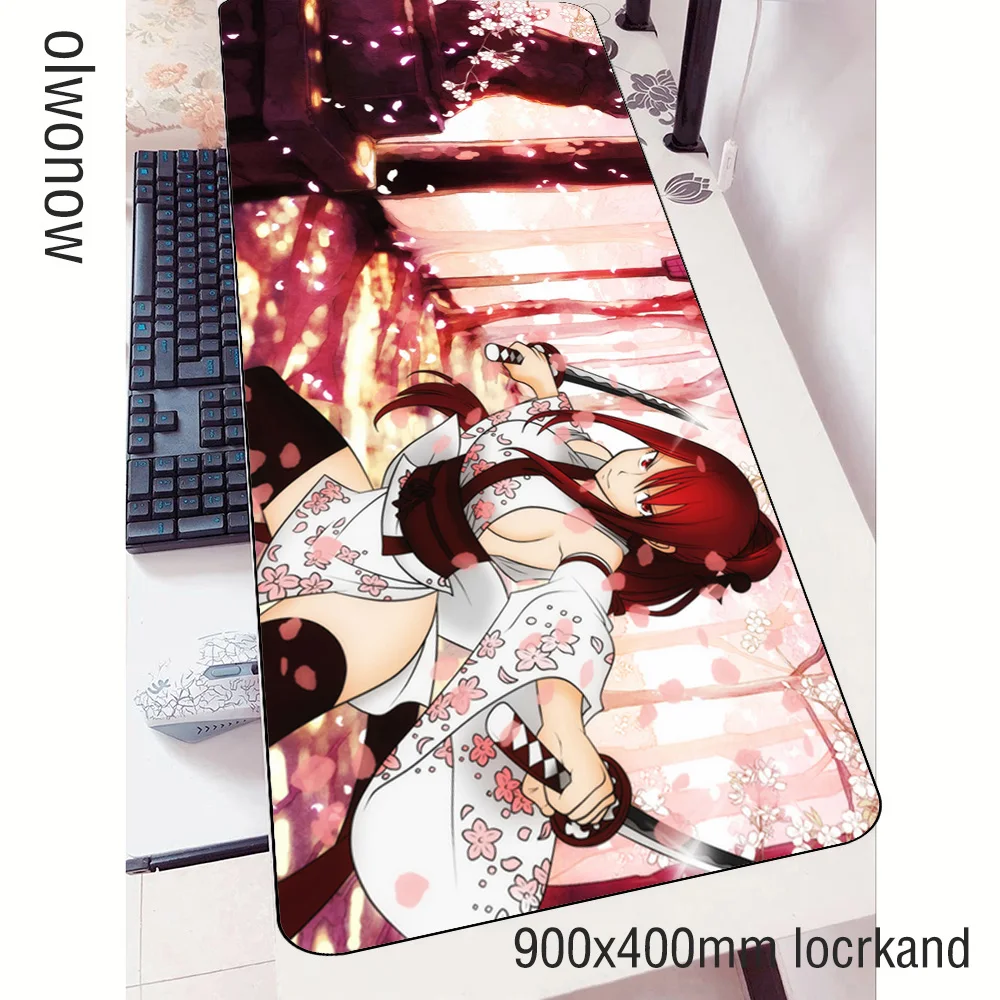 fairy tail mouse pad gamer Customized 90x40cm notbook mat gaming mousepad Personality PC desk padmouse mats | Компьютеры и офис