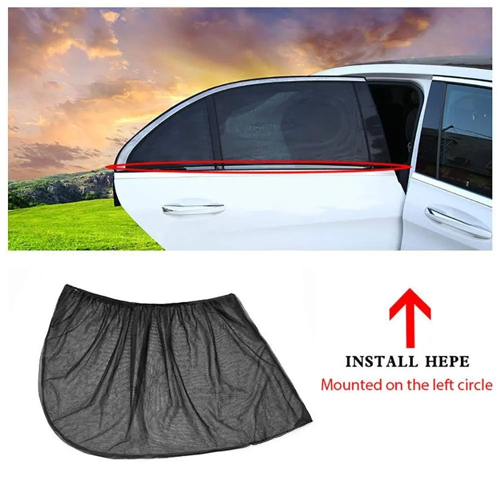 2 шт универсальное черное Сетчатое автомобильное боковое заднее стекло