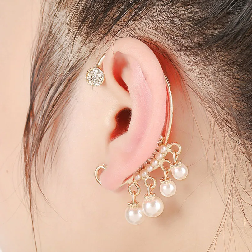 Женские серьги-Клипсы из сплава цинка ZLDYOU имитация жемчуга без пирсинга