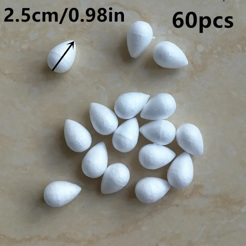 2.5cm 60pcs Rose 2 см, 3 см 3,5 см 4 см 4,5 см 5,5 см каплевидные пены бутон розы тычинки шелк проволока для цветов сетчатого материала - Цвет: 2.5cm 60pcs Rose