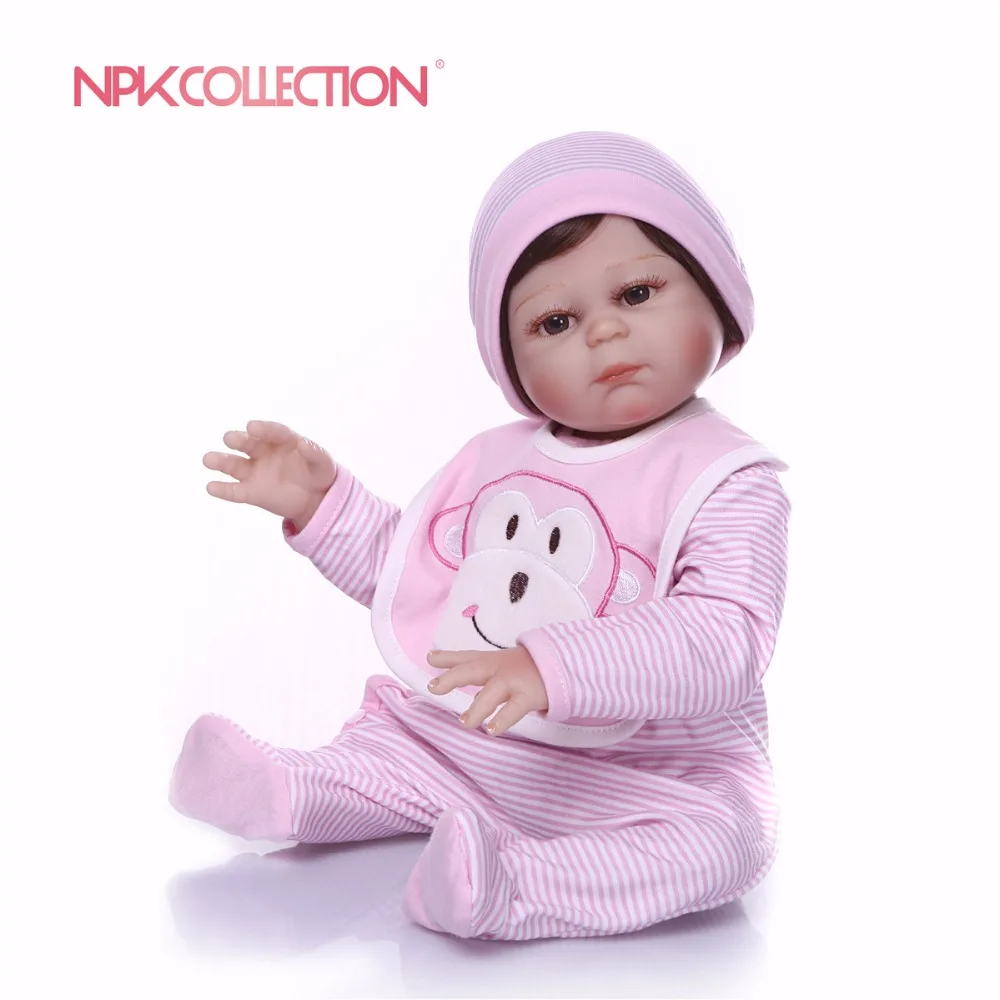 Кукла младенец NPKCOLLECTION силиконовая Реалистичная мягкая для девочек 46 см подарок