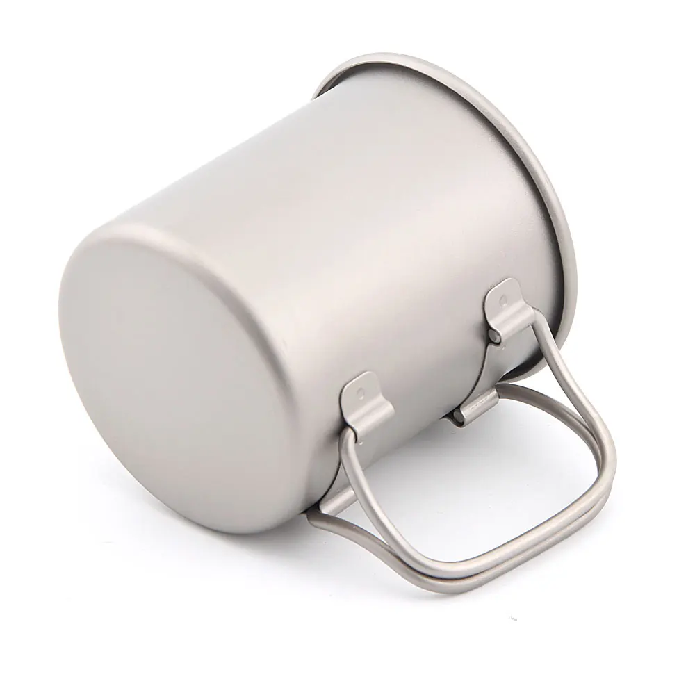 Титановая кружка Keith 220 мл для кофе воды Складная портативная ручка пикника